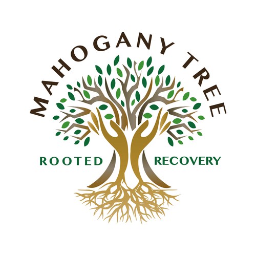 Mahogany Tree, Rooted Recovery.  Grow into new life! Design by TaSereda