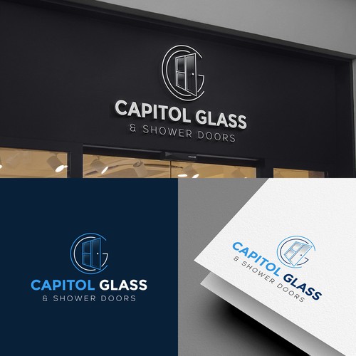 Capitol Glass (Shower Door Focus) Logo Design by Ekyrt