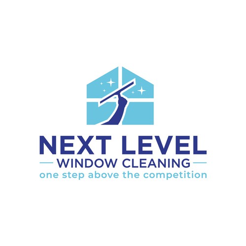 eye-catching window cleaning logo, appeals to homeowners. Design by sriredjeki