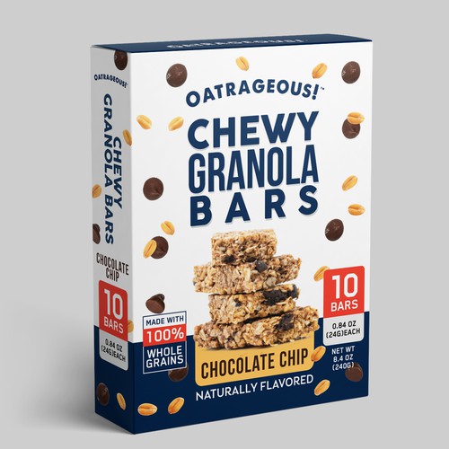 DESIGN EYE-CATCHING PACKAGING FOR CHOCOLATE CHIP CHEWY GRANOLA BARS! Design by Shereef_CM