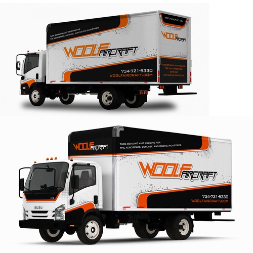 Design our box truck wrap! Design by Konstantin Graphics