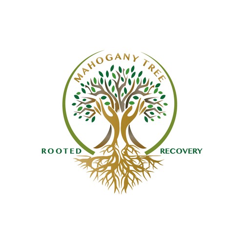 Mahogany Tree, Rooted Recovery.  Grow into new life! Design by TaSereda