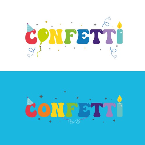Brand design for maximalist joyful party planning business Design by Imran Hameed Khan