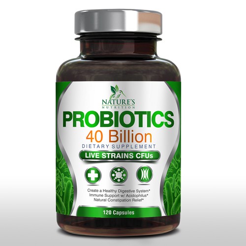 Nature's Nutrition Needs a "Beautiful Label" for our Probiotic Bottle. Design by sapienpack