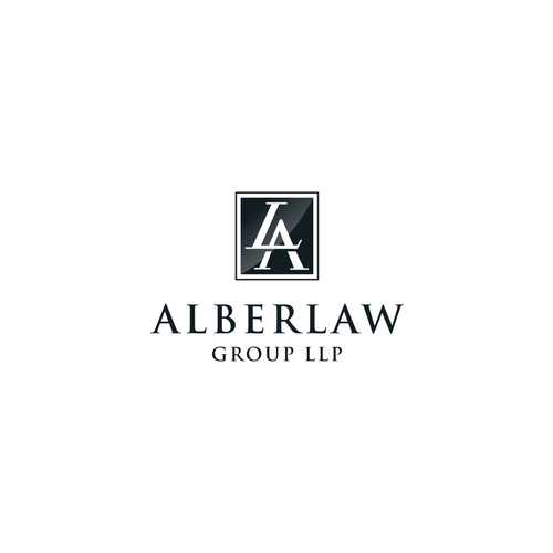 Law office firm logo keep Alber Law separate it looks better Design by Delmastd