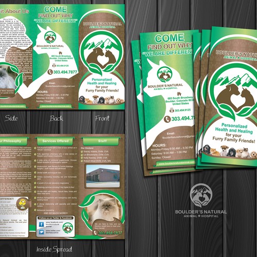 Help us re-brand Boulder's Natural Animal Hospital with a NEW BROCHURE!! デザイン by Miss_Understood