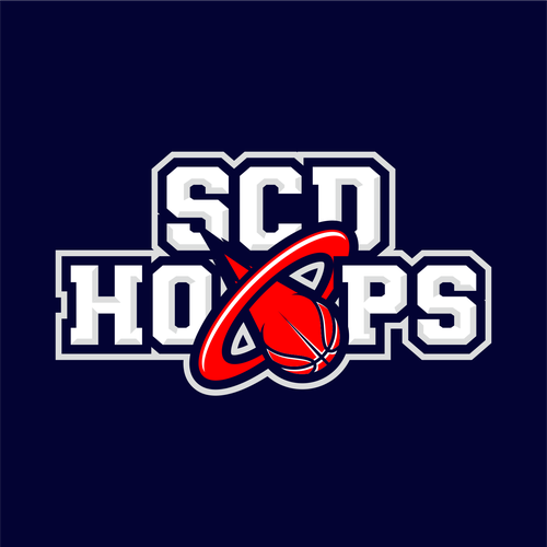 Basketball Logo for Team 'SCD Hoops' - Your Winning Logo Featured on Major Sports Network Design by WADEHEL