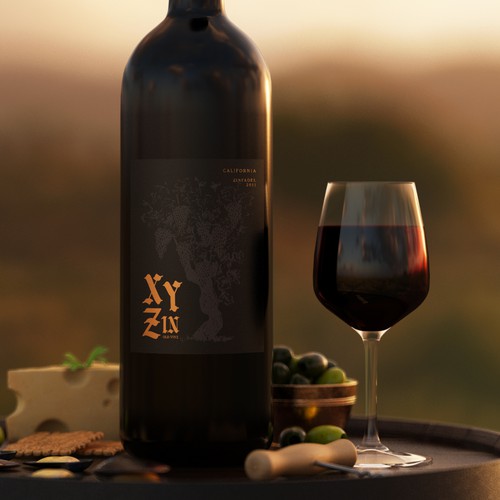 Diseño de Gothic Old Vine Zinfandel Wine Label de sam2021