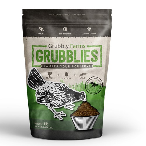 Diseño de Awesome package needed for pet chicken treats! de Klidesign01