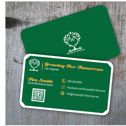 logo and business card for Growing Toward Tomorrow  Réalisé par 88 Design Solutions