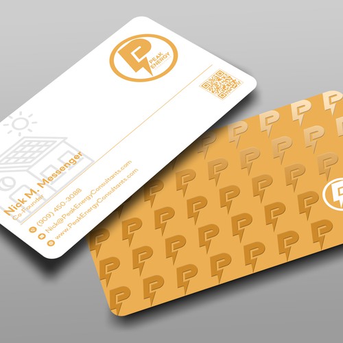 Modern Business Card Design for Electric Energy and Solar Company Design by Brandmaker artist