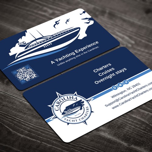 Carolina Yacht Charters Business Card Design réalisé par Brandmaker artist