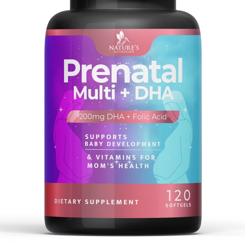 Design di Prenatal Vitamins Label Design needed for Nature's Nutrition di R O S H I N