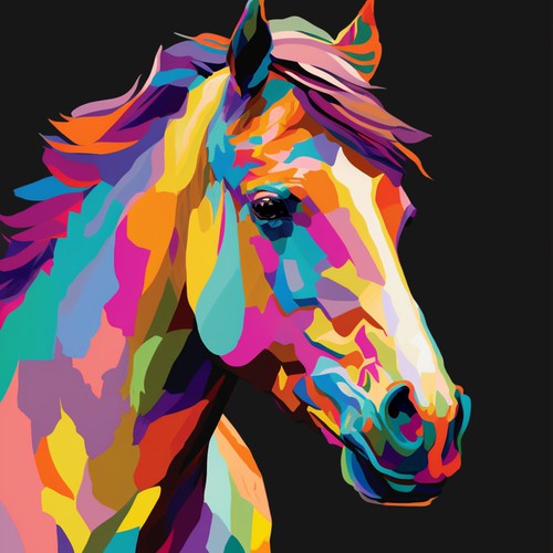 Multicolor Horse Design by Saz Community