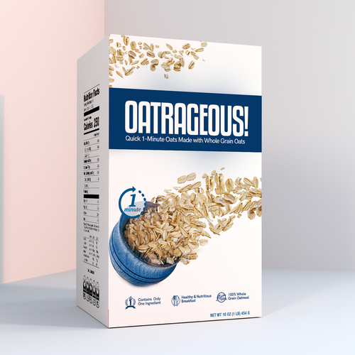 * Looking for an EYE-CATCHING and ELEGANT packaging design for Oatmeal * Design by MKZ STUDIO