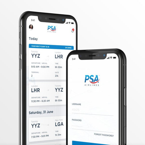Design by JLaubergs titled "PSA Flight Cree App Design"