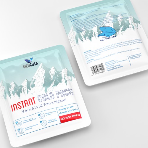 Medcosa Instant Ice Pack, “Squeeze, Shake, Activate”