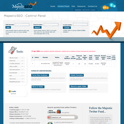 New Web Design for MajesticSEO Design por sorenson_theDesigner