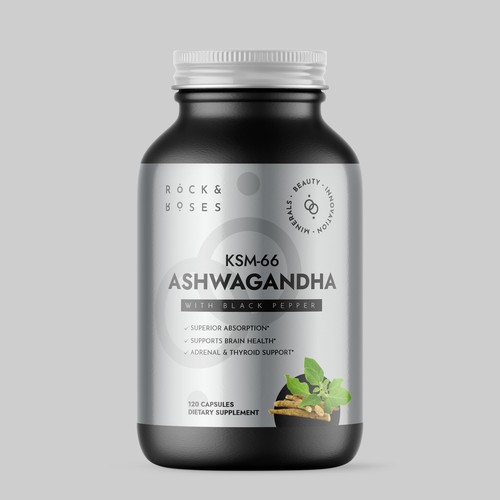 Minimal Supplement Label for a Vitamin Bottle Diseño de Fredrick Balois