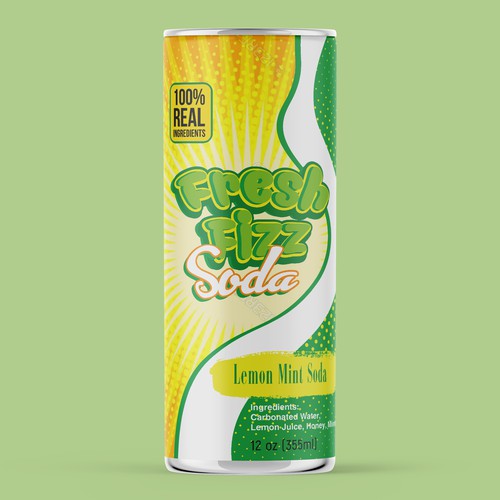 Fresh Fizz Soda Label Design by Nirmana92