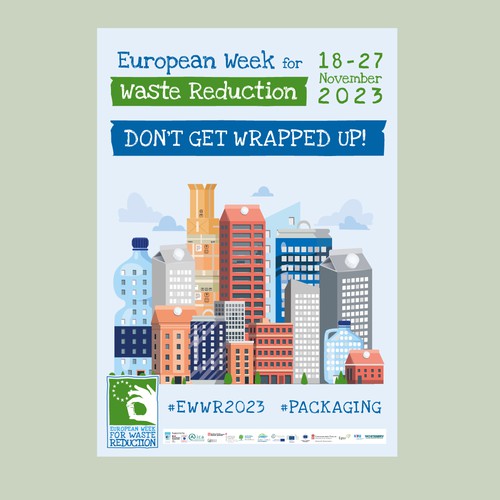 A poster for the European Week for Waste Reduction 2023 Design by Pandius