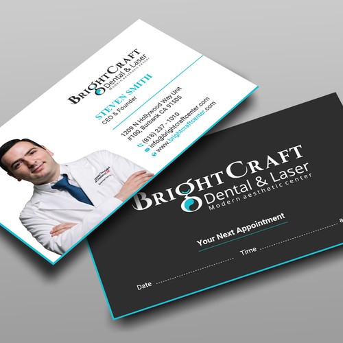 Modern Dental and Medical SPA business card Design réalisé par prosenjit_P