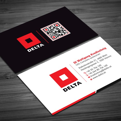 DELTA Business Card Relaunch Design by prosenjit_P