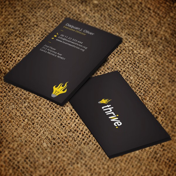 Design by Greenish Designs titled "Business Card for teamwethrive."