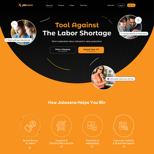 Web page design contest entry by Graphoria