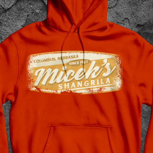 Retro hoodie illustration design for family owned bar Design by RenzWa