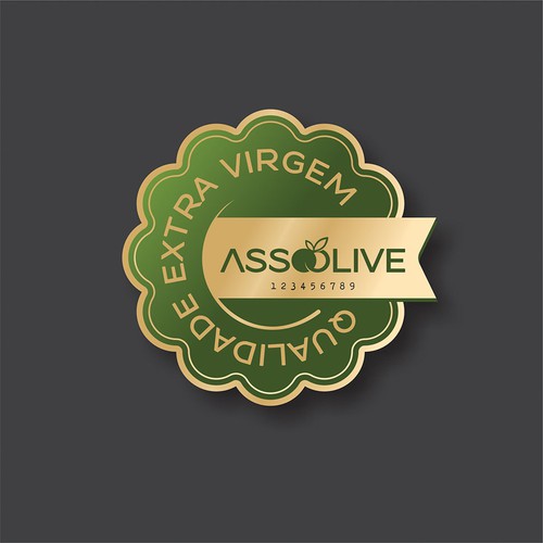 ""Selo de Qualidade ASSOOLIVE, Azeite Extra Virgem,  brasileiro de qualidade "" ganador Logotipos