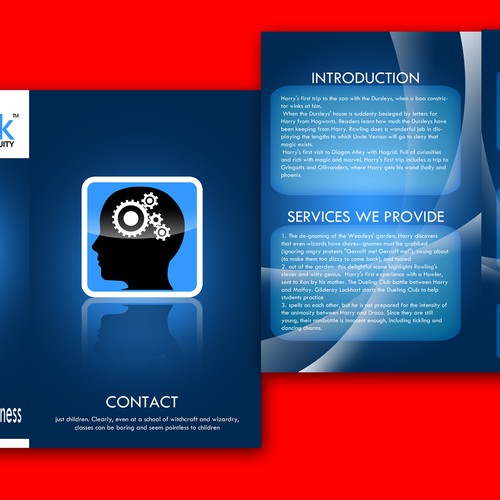 Brochure design for Startup Business: An online Think-Tank Diseño de alexandar26