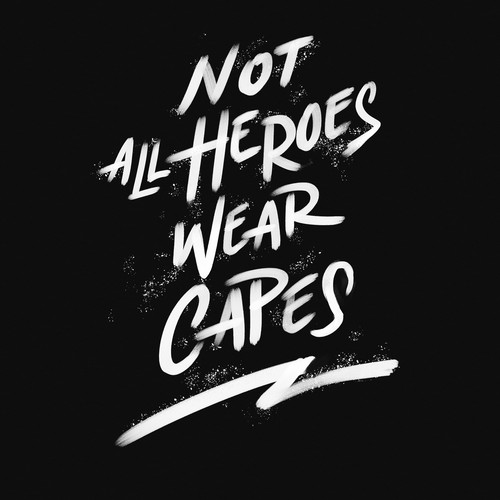 Anti Hero Shirt design - Not All Heroes Wear Capes Design by HoneyStudio