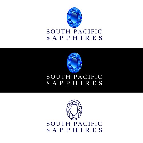 Logo for fine jewelry collection created with multi colored (Blue, Green, Parti) AUS sapphires Design by Gemera