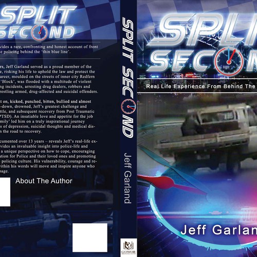 Creating an impactful cover design for my first book - 'Split Second' about my policing experiences Design by grafxmansion