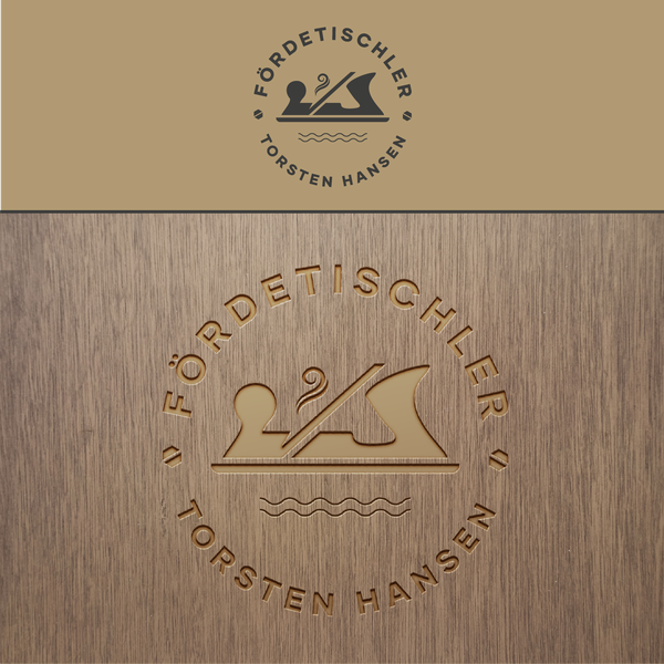 Design realizzato da E_creativ intitolato "Logo-Design für Tischlerei ‚Der Fördetischler‘ – Torsten Hansen"