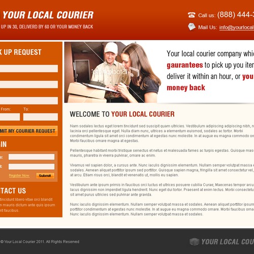 Help Your Local Courier with a new Web Page Design Design by Creativz ✪