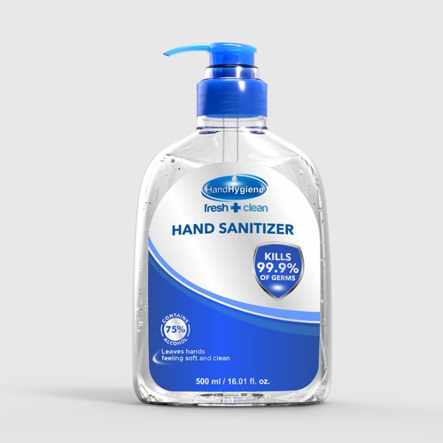 Hand Sanitizer Product Label / Logo Design Design by Mitarim
