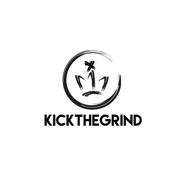 Design by Andre_bwid titled "Brush logo Concept for Kick The Grind Channel "