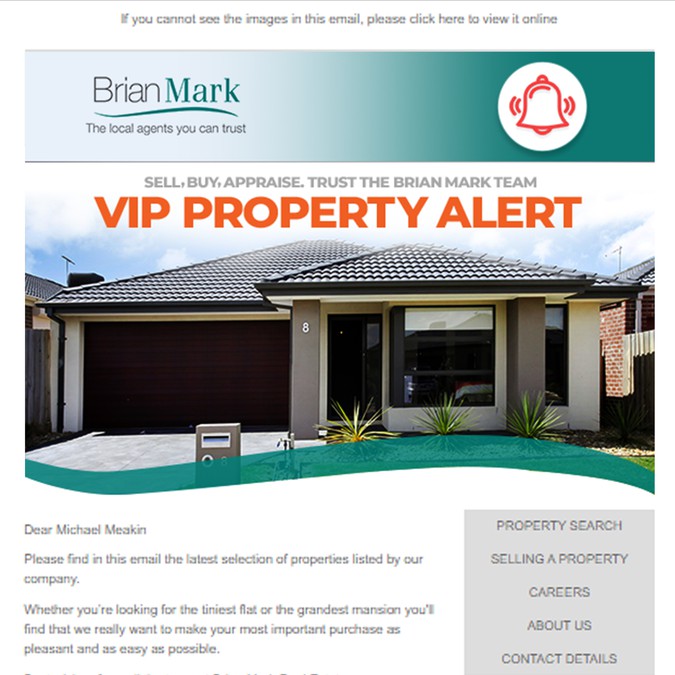 Real Estate Agent Banner For Weekly Marketing Email Banner Ad