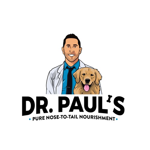 Creative nose to tail dog food logo to level up nutrition for dogs