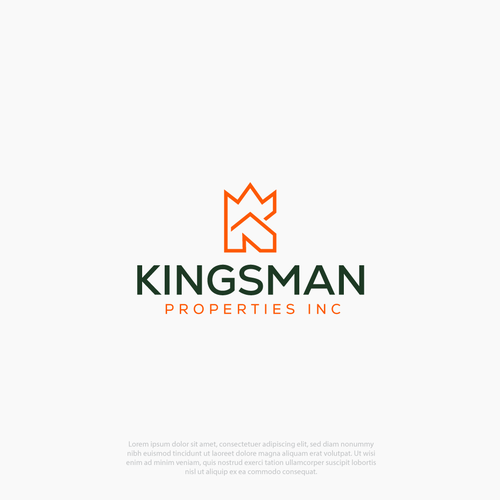 Kingsman Properties logo Design by Razaullah Abc