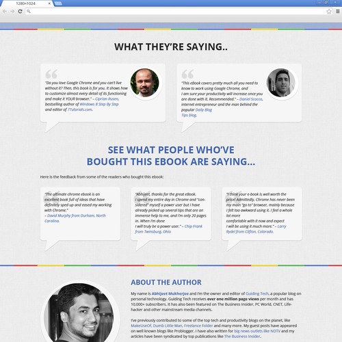 Designs Create a modern, elegant, responsive landing page for The Ultimate Chrome Productivity