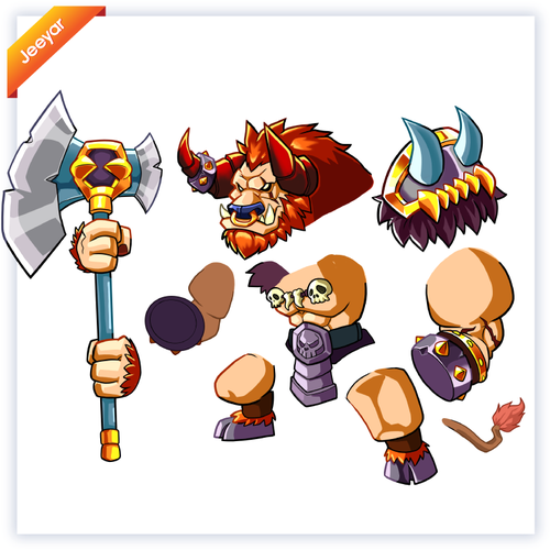 2D Character for Mobile Videogame [fast feedback] Design by JEEYAR