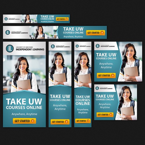 Create web banners for University of Wisconsin Independent Learning Design by Platinumedia