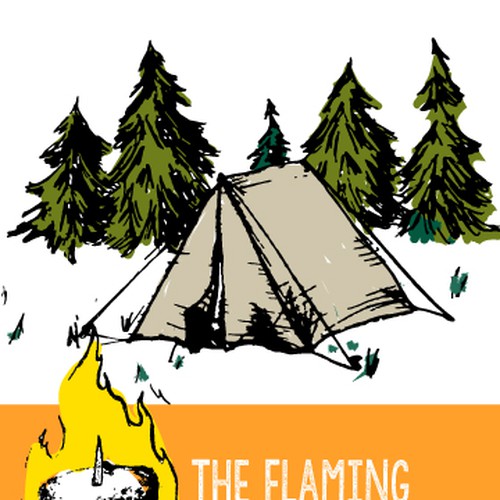Create a cover design for a cookbook for camping. Diseño de Cat Hand Creative
