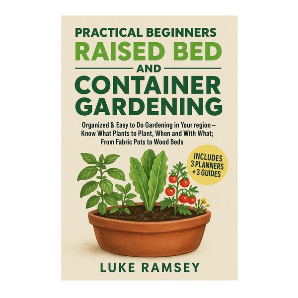 Ebook Cover Design — Practical Beginners Raised Bed And Container Gardening