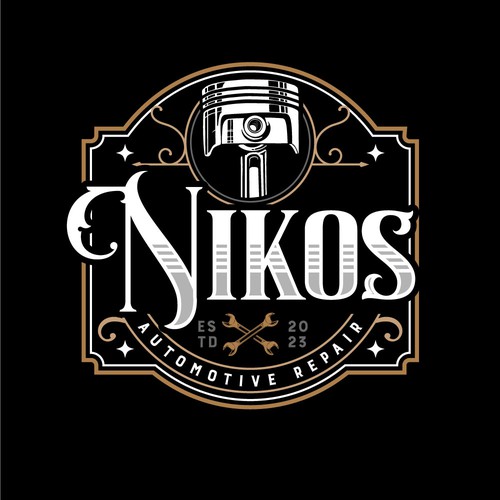 NIKOS AUTMOTIVE REPAIR LOGO Design by AlarArtStudio™
