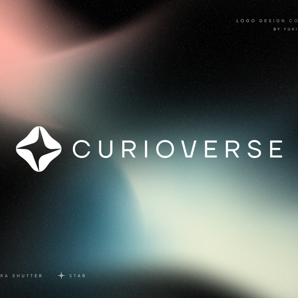 Design by Stoliar Yurii titled "Curioverse logo concept – AI-Powered Space Exploration"