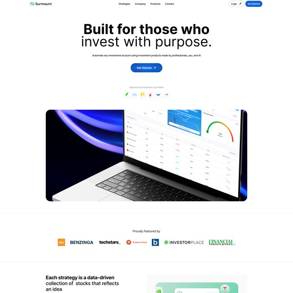 Fintech front-end web page design 